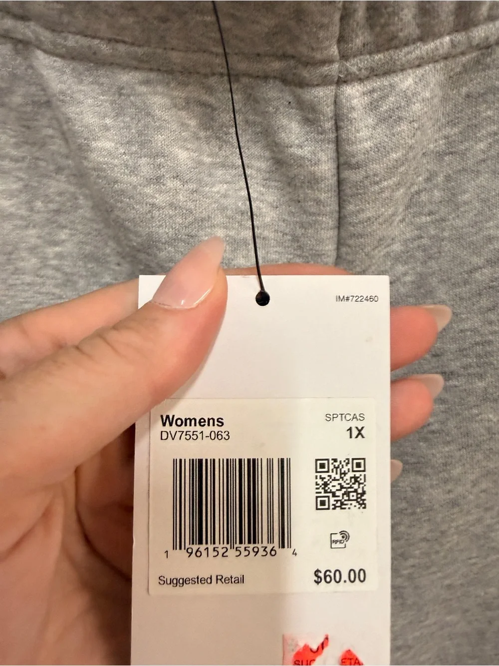 Nike Gray Fleece Track Joggers with Swoosh